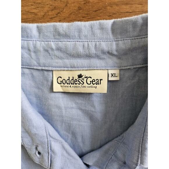 Goddess Gear Organic Linen Dress Women's XL Lagenlook Beach Made in USA - Picture 10 of 11